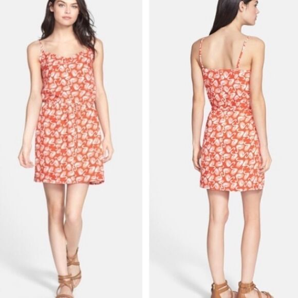 Anthropologie Porridge Orange Swan Dress - Picture 1 of 5